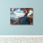 Miranda The Tempest John William Waterhouse Canvas Afdruk (Insitu (Houten vloer))