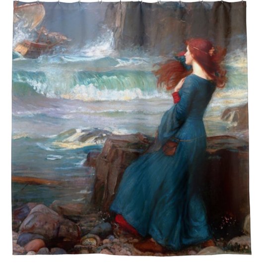 Miranda The Tempest John William Waterhouse Douchegordijn (Voorkant)