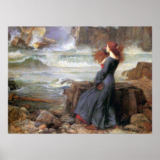 Miranda - The Tempest - John William Waterhouse Poster (Voorkant)