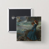 Miranda (The Tempest) Vierkante Button 5,1 Cm (Voorkant /achterkant)