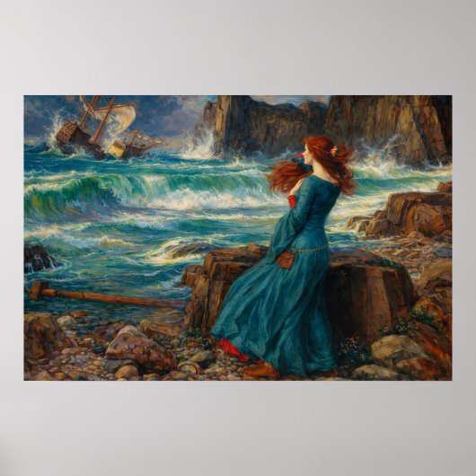Miranda van John William Waterhouse Poster (Voorkant)