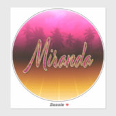 Miranda Vorname Name golden pink Aufkleber Sticker (Vel)