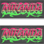 Miranda Vorname Name Graffiti Aufkleber Sticker (Voorkant)