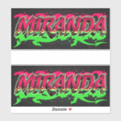 Miranda Vorname Name Graffiti Aufkleber Sticker (Vel)