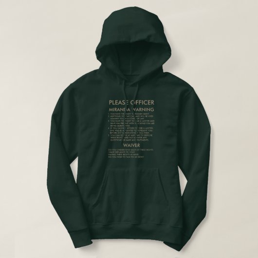 MIRANDA WAARSCHUWING HOODIE (Design voorkant)