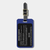 Miranda Waarschuwing Politie Vlag Bagagelabel (Voorkant verticaal)