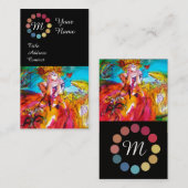 MIRANDOLINA BEAUTY MAAKT KUNSTKLEURPALETTE OP VISITEKAARTJE (Voorkant / Achterkant)