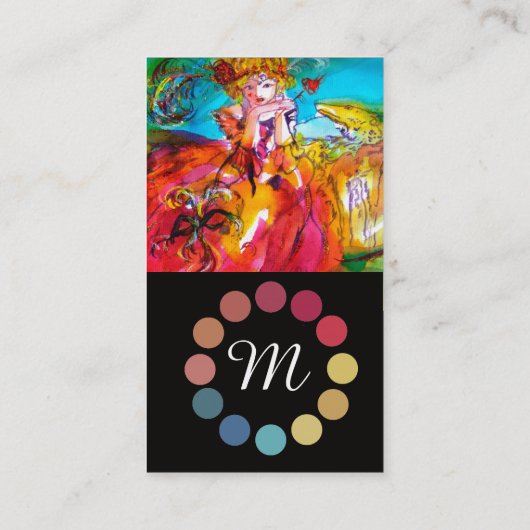 MIRANDOLINA BEAUTY MAAKT KUNSTKLEURPALETTE OP VISITEKAARTJE (Achterkant)