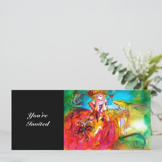 MIRANDOLINA,helder schitterend geel bruin rood gro Kaart (Staand voorkant)