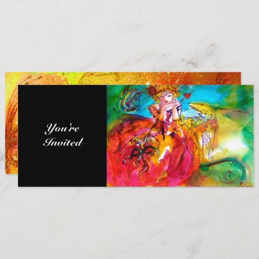 MIRANDOLINA,helder schitterend geel bruin rood gro Kaart (Voorkant / Achterkant)