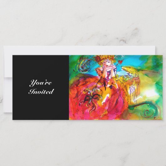 MIRANDOLINA,helder schitterend geel bruin rood gro Kaart (Voorkant)