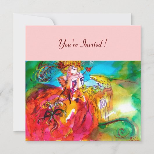 MIRANDOLINA MARDI GRAS MASKERADE FEestJE Kaart (Voorkant)