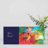 MIRANDOLINA MARDI GRAS MASQUERADE PARTIJ KAART (Staand voorkant)