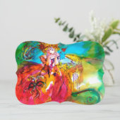 MIRANDOLINA MASKERBAL geel bruin rood groen Kaart (Staand voorkant)