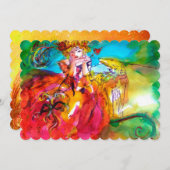 MIRANDOLINA MASQUERADE BALL yellow brown green Kaart (Voorkant / Achterkant)