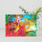 MIRANDOLINA MASQUERADE BALL yellow brown green Kaart (Staand voorkant)