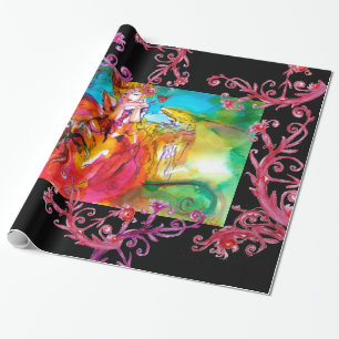 MIRANDOLINA, RODE PAARSE VLOEISTOFFEN CADEAUPAPIER