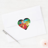 MIRANDOLINA, roze, fuchsia yellow Hart Sticker (Envelop)