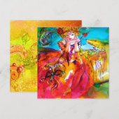 MIRANDOLINA SWEET 16 MASQUERADE BAL, geel goud Aankondiging (Voorkant / Achterkant)