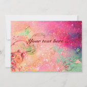 MIRANDOLINA SWEET 16 MASQUERADE BALL, roze sparkle Kaart (Achterkant)