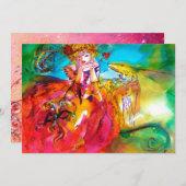 MIRANDOLINA SWEET 16 MASQUERADE BALL, roze sparkle Kaart (Voorkant / Achterkant)