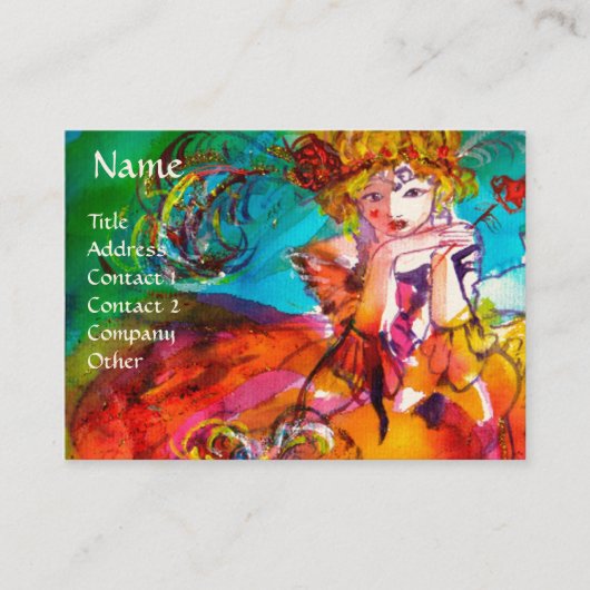 MIRANDOLINA / uitvoerende kunsten , kostuumontwerp Visitekaartje (Voorkant)