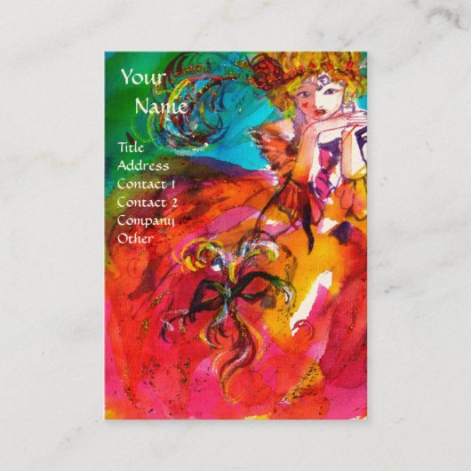 MIRANDOLINA / uitvoerende kunsten , kostuumontwerp Visitekaartje (Voorkant)