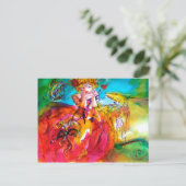 MIRANDOLINA, Venetiaans carnavalesmasker Briefkaart (Staand voorkant)