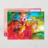 MIRANDOLINA, Venetiaans carnavalesmasker Briefkaart (Voorkant / Achterkant)