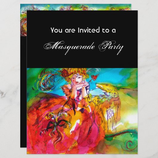 MIRANDOLINA / Venetiaanse carnavalmaskers (Voorkant / Achterkant)