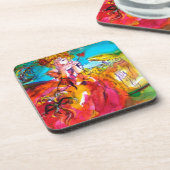 MIRANDOLINA / Venetiaanse carnavalmaskers Drankjes Onderzetter (Linkerzijde)