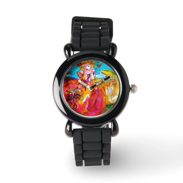 MIRANDOLINA / Venetiaanse carnavalmaskers Horloge (Voorkant)