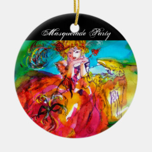 MIRANDOLINA / Venetiaanse carnavalmaskers Keramisch Ornament