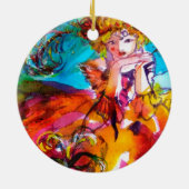 MIRANDOLINA / Venetiaanse carnavalmaskers Keramisch Ornament (Achterkant)