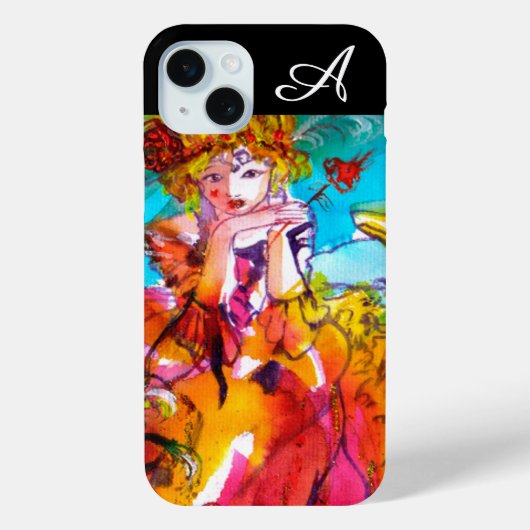 MIRANDOLINA / Venetiaanse carnavalmaskers Monogram Case-Mate iPhone Case (Achterkant)