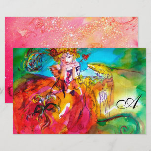 MIRANDOLINA Venetiaanse carnavalmaskers Monogram r Briefpapier