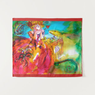 MIRANDOLINA Venetiaanse carnavalmaskers Wandkleed