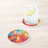 MIRANDOLINA / Venetiaanse carnavalmaskers Zandsteen Onderzetter (Zijkant)