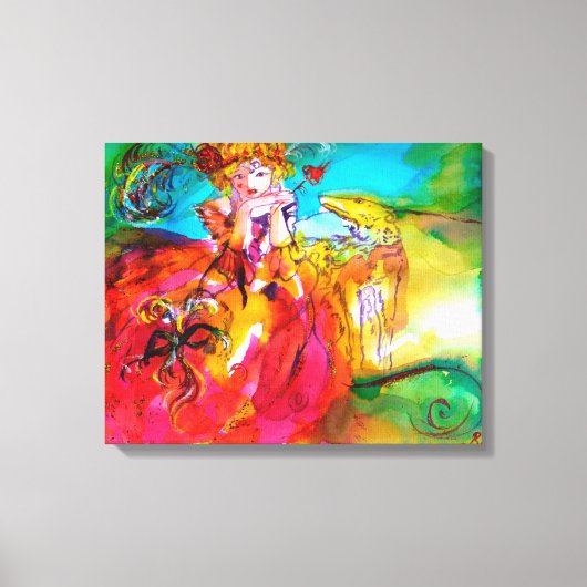 MIRANDOLINA / Venetiaanse Carnavalsmaskers Canvas Afdruk (Voorkant)