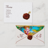 MIRANDOLINA WAX SEAL Monogram White Pearl Paper Visitekaartje (Voorkant / Achterkant)