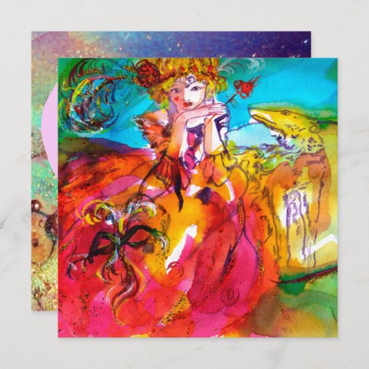 MIRANDOLINA, ZWITTE ZACHTE MASQUERADE BALL, hart Kaart (Voorkant / Achterkant)