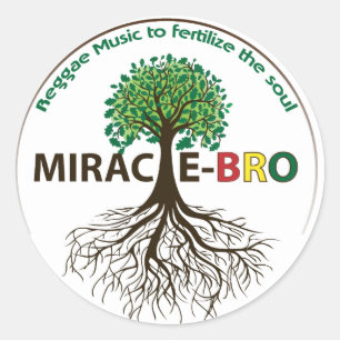 MIraude-Bro rots — Zelfklever Ronde Sticker