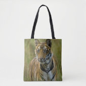 Mirchaini Cub Vrouw Tiger (Bandhavgarh, India) Tote Bag (Voorkant)
