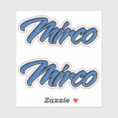 Mirco Name blue Aufkleber Sticker Stickerset (Vel)