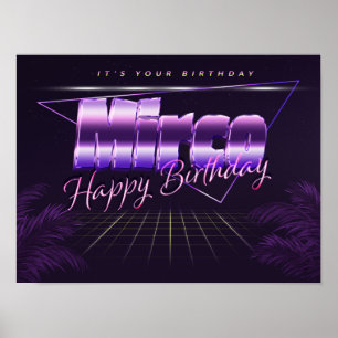 Mirco Name Vorname retro Poster Geburtstag