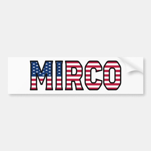 Mirco Name Vorname USA Aufkleber Sticker Auto (Voorkant)