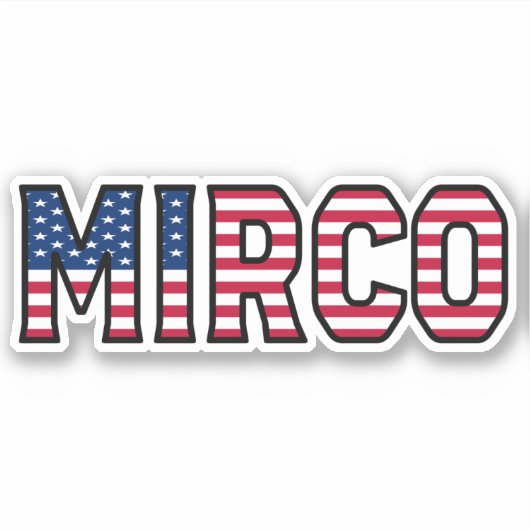 Mirco Name Vorname USA Sticker Stickerset (Voorkant)