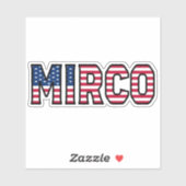 Mirco Name Vorname USA Sticker Stickerset (Vel)