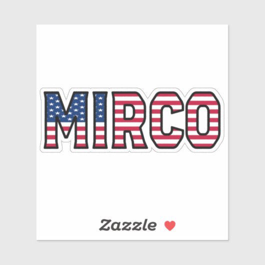 Mirco Name Vorname USA Sticker Stickerset (Vel)
