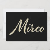 Mirco Name white gold Handwriting Karte Kaart (Voorkant)